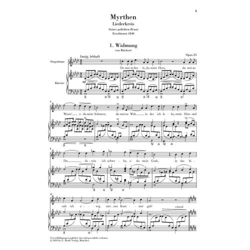 Schumann, Robert - Myrthen op. 25 