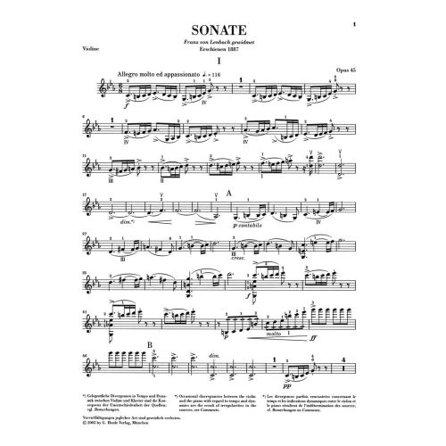 Grieg, Edvard - Violin Sonata c minor op. 45 