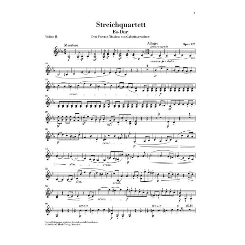 Beethoven, Ludwig van - String Quartet E flat major op. 127 