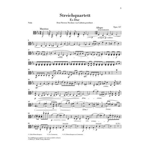 Beethoven, Ludwig van - String Quartet E flat major op. 127 