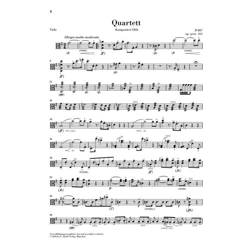Schubert, Franz - String Quartet G major op. post D887 