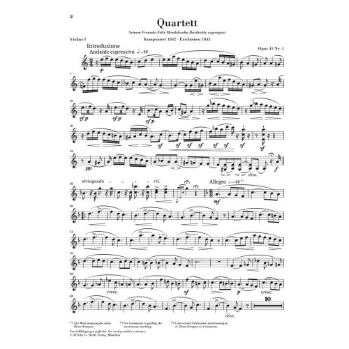 Schumann, Robert - String Quartets op. 41 