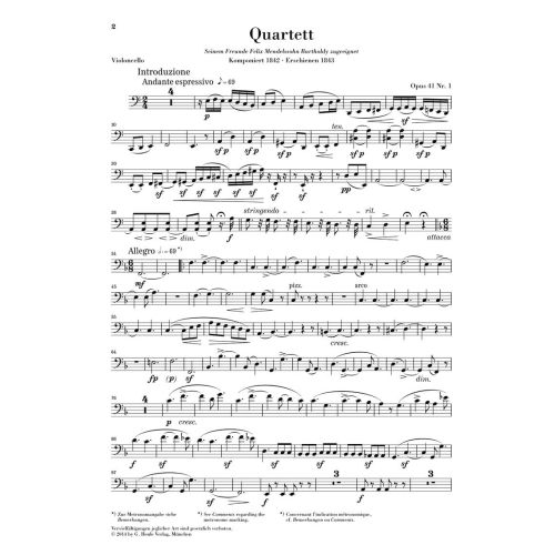 Schumann, Robert - String Quartets op. 41 