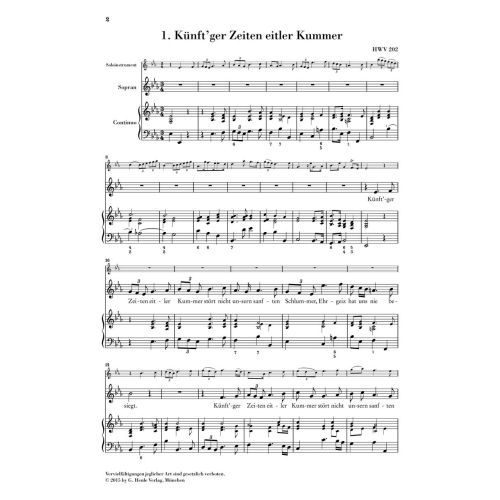 Handel, George Frideric - Nine German Arias for Soprano, Solo Instrument and Basso continuo 
