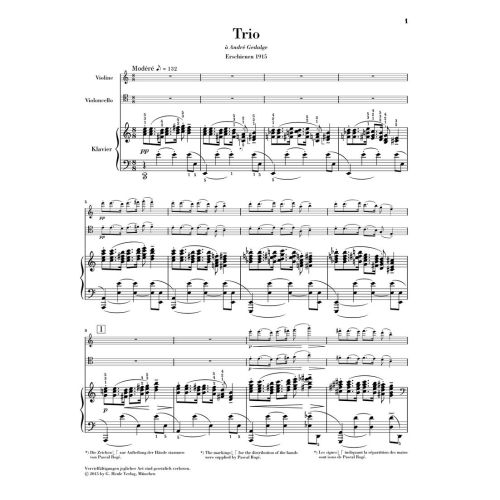 Ravel, Maurice - Piano Trio 