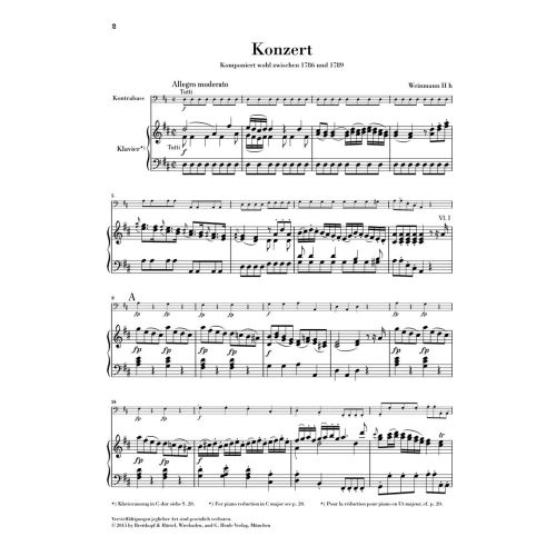 Wanhal, Johann Baptist - Double Bass Concerto 