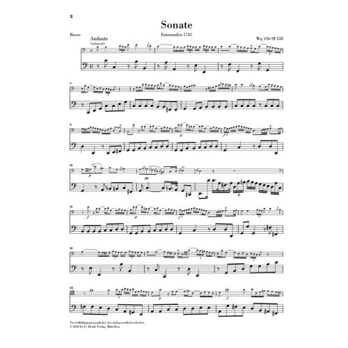 Bach, Carl Philipp Emanuel - Gamba Sonatas WQ 88, 136, 137 