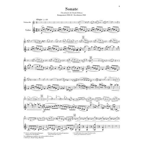 Ravel, Maurice - Sonata for Violin and Violoncello 