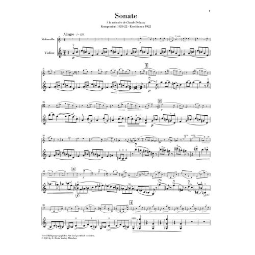 Ravel, Maurice - Sonata for Violin and Violoncello 