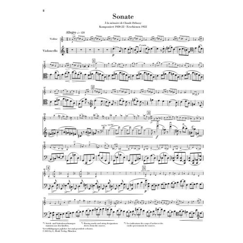 Ravel, Maurice - Sonata for Violin and Violoncello 