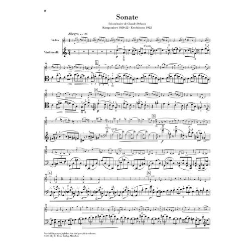 Ravel, Maurice - Sonata for Violin and Violoncello 