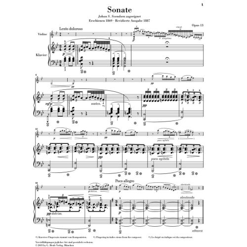 Grieg, Edvard - Sonata G major op. 13 