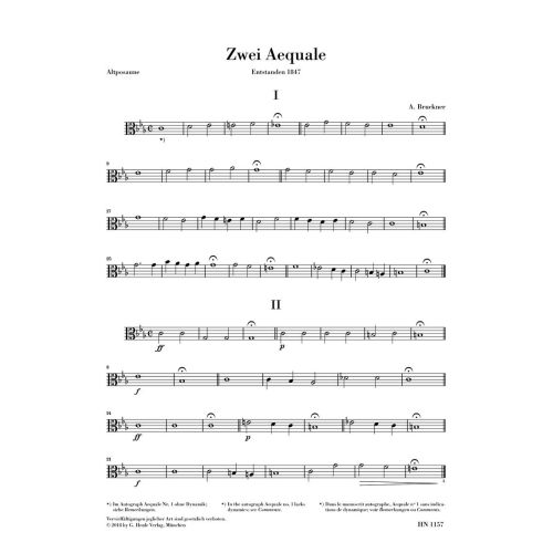 Bruckner, Anton - Two Aequali 
