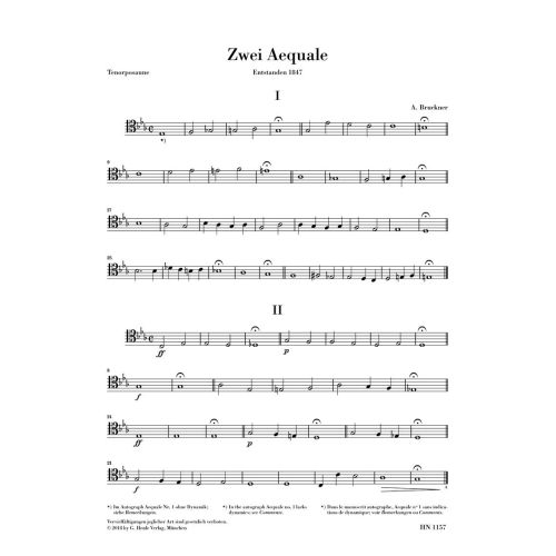 Bruckner, Anton - Two Aequali 