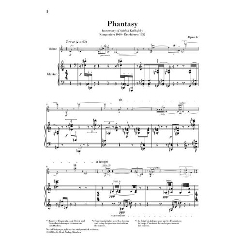 Schoenberg, Arnold - Phantasy op. 47 