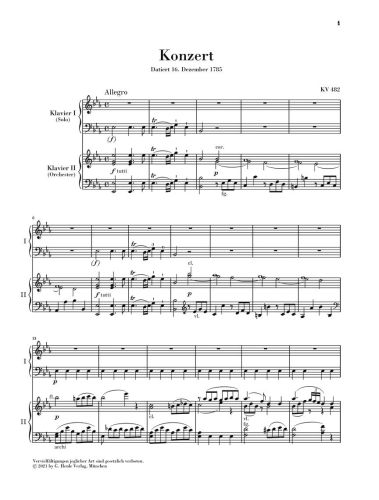 Mozart, Wolfgang Amadeus - Piano Concerto no. 22 K. 482 