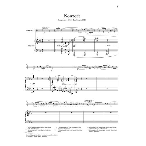Strauss, Richard - Horn Concerto no. 2 in E flat major 