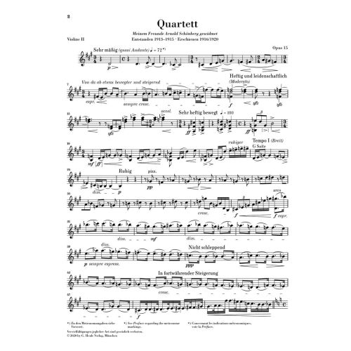 Zemlinsky, Alexander - String Quartet no. 2 op. 15 