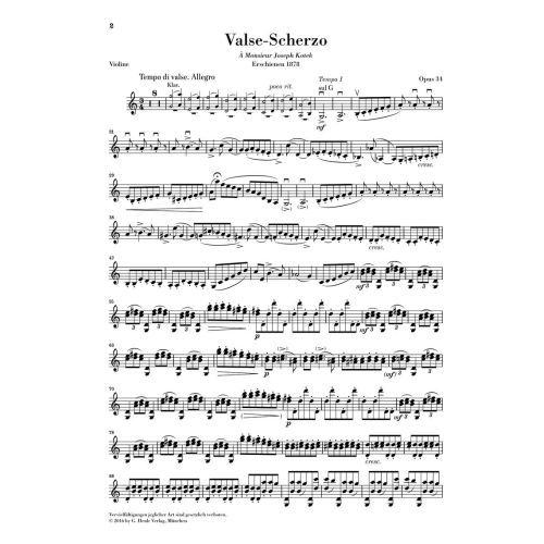 Tchaikovsky, Peter Iljitsch - Valse-Scherzo op. 34 