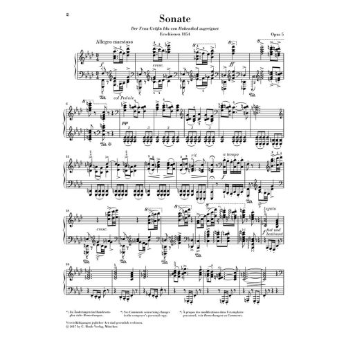 Brahms, Johannes - Piano Sonata f minor op. 5 