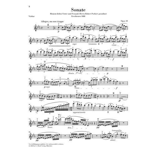 Strauss, Richard - Sonate Es-dur op. 18 für Violine und Klavier op. 18 