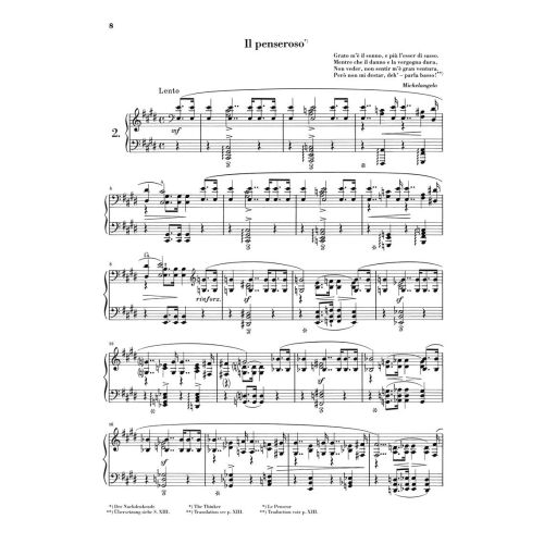 Liszt, Franz - Années de Pèlerinage, Deuxième Année - Italie 
