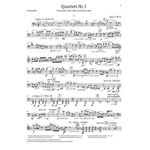 Bartók, Béla - String Quartet no. Nr. 1 op. 7 op. 7 