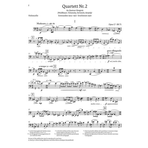 Bartók, Béla - String Quartet no. 2 op. 17 