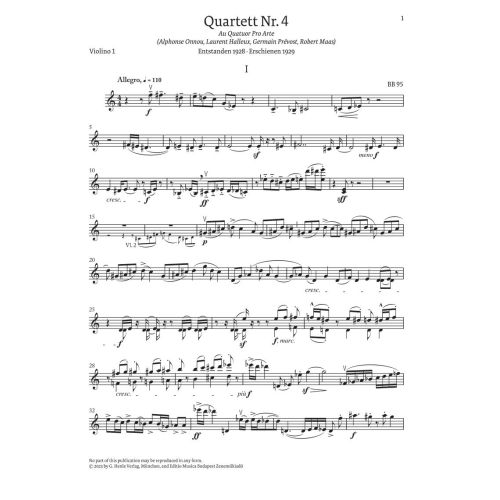 Bartók, Béla - String Quartet no. 4 