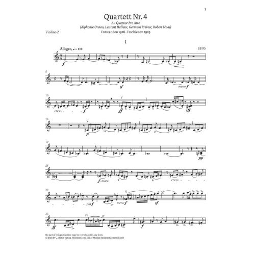 Bartók, Béla - String Quartet no. 4 