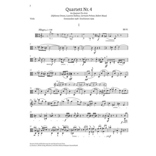 Bartók, Béla - String Quartet no. 4 