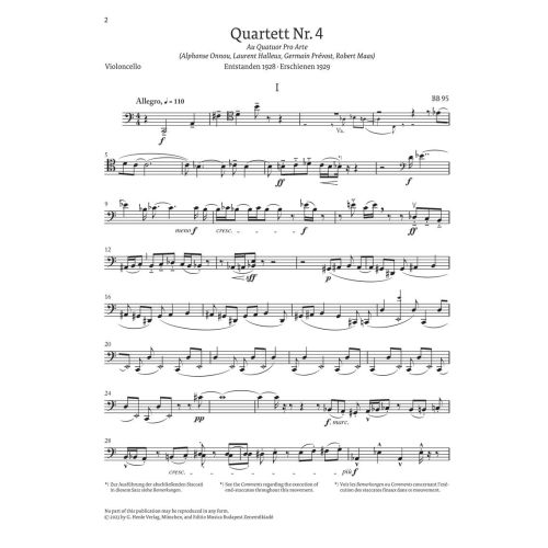 Bartók, Béla - String Quartet no. 4 