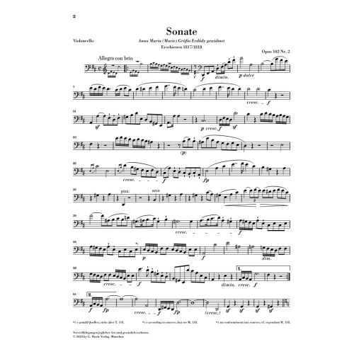 Beethoven, Ludwig van - Sonata in D major op. 102/2 