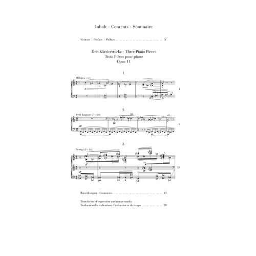 Schoenberg, Arnold - 3 Klavierstücke op. 11 op. 11 