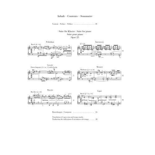 Schoenberg, Arnold - Suite op. 25 für Klavier op. 25 