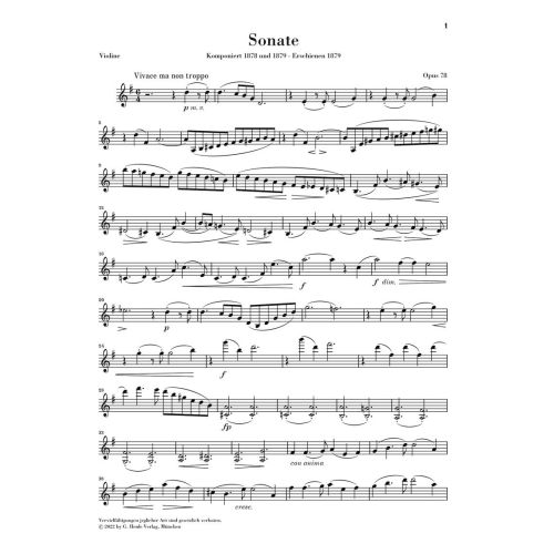 Brahms, Johannes - Sonatas for Violin & Piano