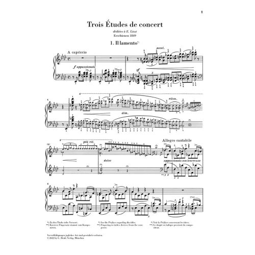 Liszt, Franz - Trois Études de concert 