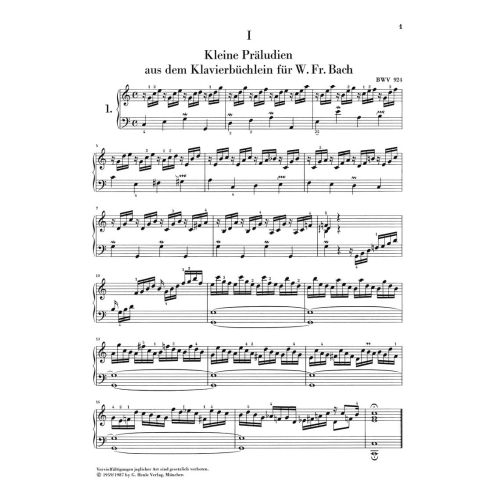 Bach, J.S - Little Preludes and Fugues 