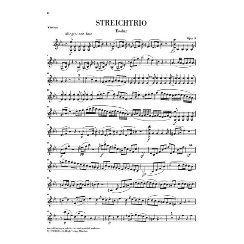 Beethoven, Ludwig van - String Trios and String Duo op. 3, 8 und 9 WoO 32 