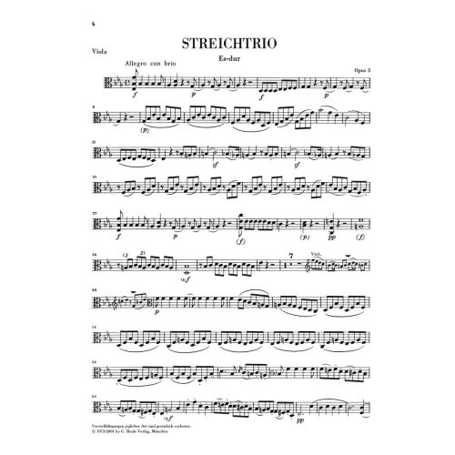 Beethoven, Ludwig van - String Trios and String Duo op. 3, 8 und 9 WoO 32 
