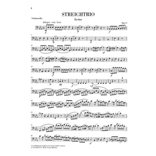 Beethoven, Ludwig van - String Trios and String Duo op. 3, 8 und 9 WoO 32 