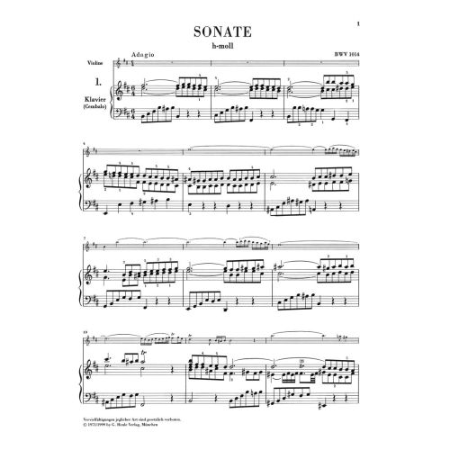 Bach, J.S - Sonatas for Violin and Piano (Harpsichord) 1-3 BWV 1014-1016 