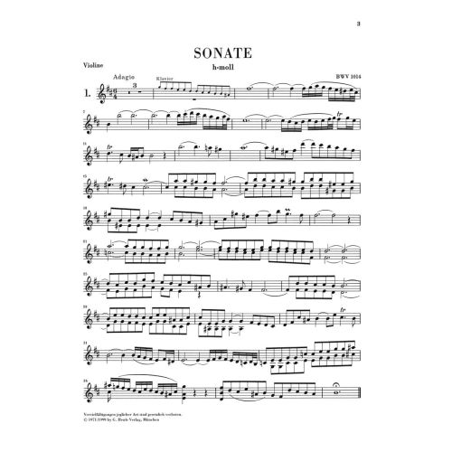 Bach, J.S - Sonatas for Violin and Piano (Harpsichord) 1-3 BWV 1014-1016 