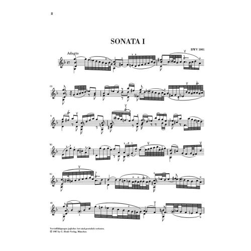 Bach, J.S - Sonatas and Partitas for Violin solo BWV 1001-1006 
