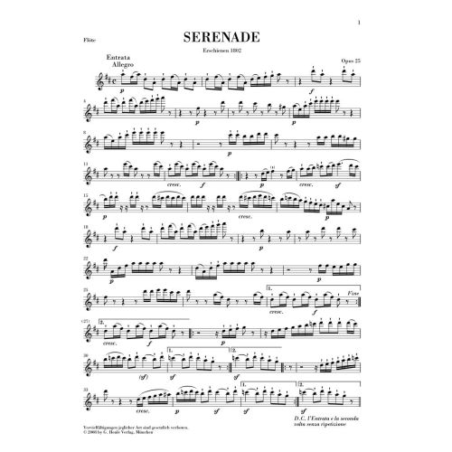 Beethoven, Ludwig van - Serenade in D op. 25 