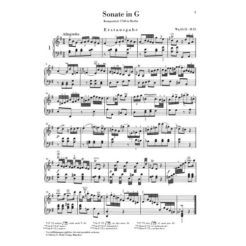 Bach, Carl Philipp Emanuel - Selected Piano Sonatas Vol. 1