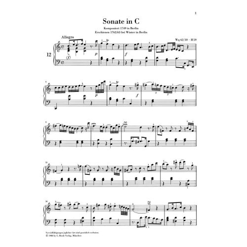 Bach, Carl Philipp Emanuel - Piano Sonatas, Selection Vol. 2