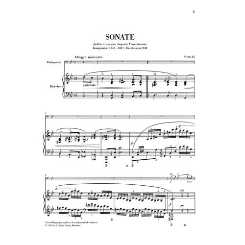 Chopin, Frédéric - Sonata for Violoncello and Piano G minor op. 65 