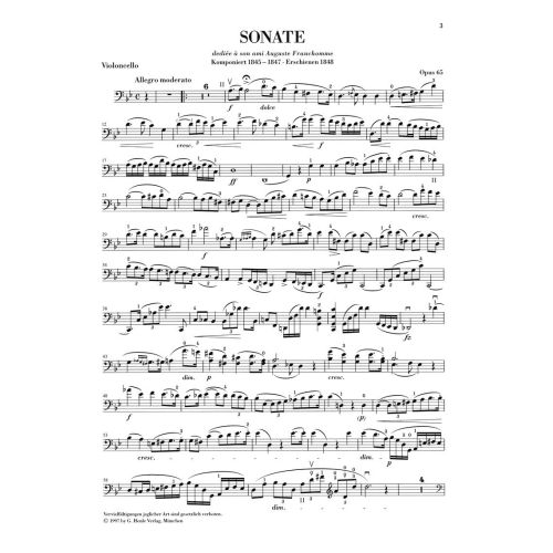 Chopin, Frédéric - Sonata for Violoncello and Piano G minor op. 65 