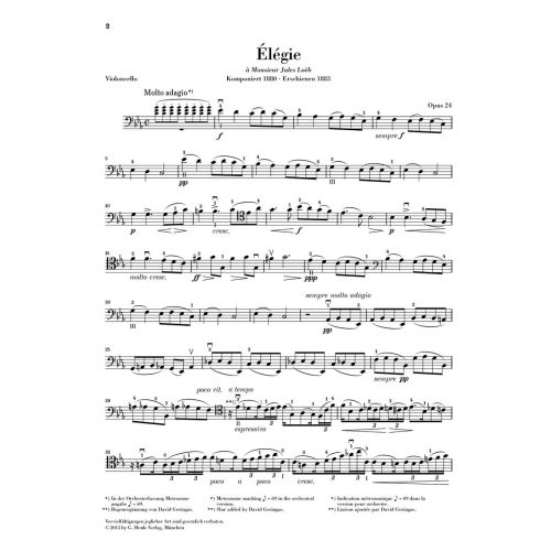 Fauré, Gabriel - Élégie op. 24 